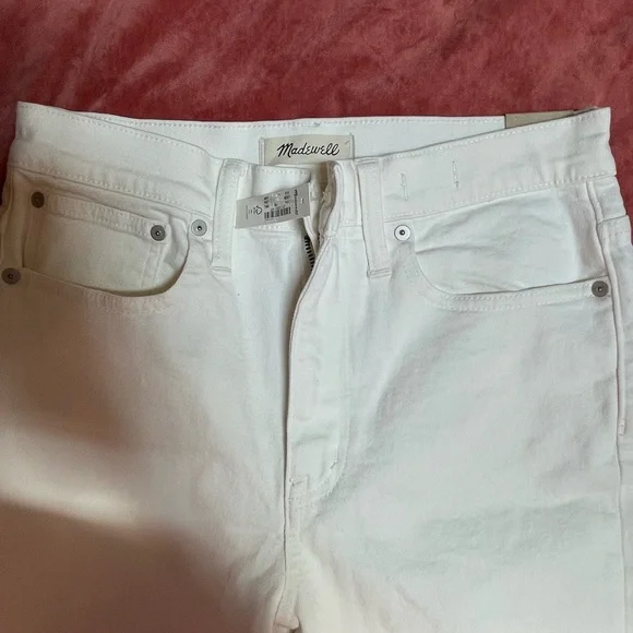 Madewell High-Rise Slim Boyjean - White - Picture 2 of 6